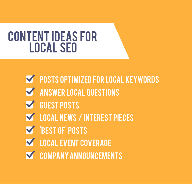 Content Ideas for Local SEO